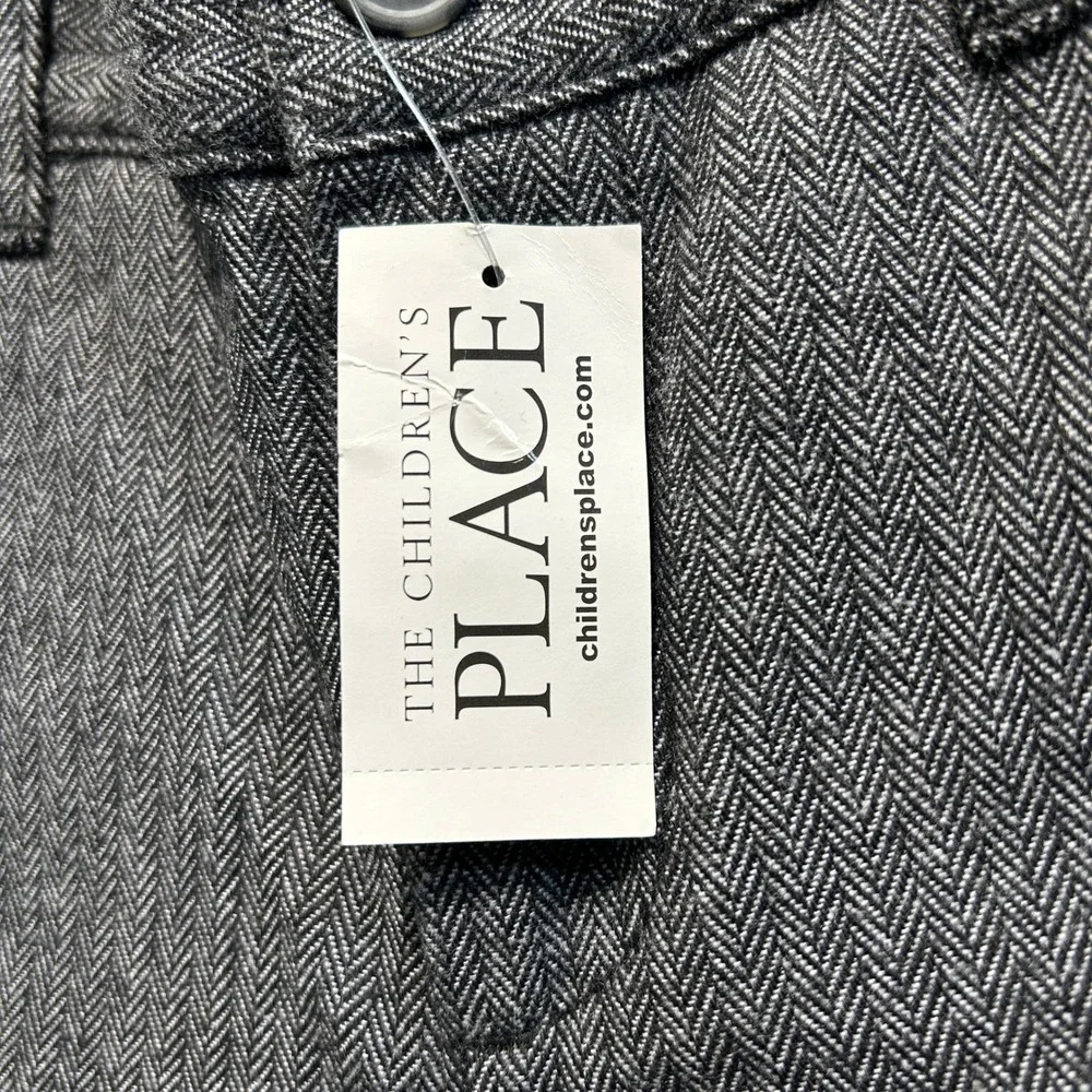 The Children's Place Herringbone Dress Pants Boys Size 5 Black Grey